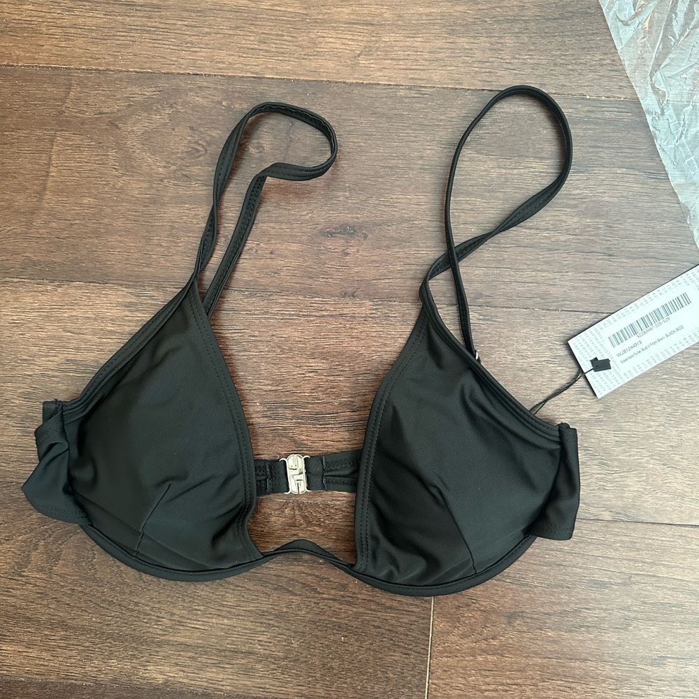 Boohoo Black Bikini Top with Adjustable Straps - NWT